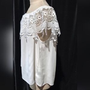 Absolute Angel White Lace Detail Top